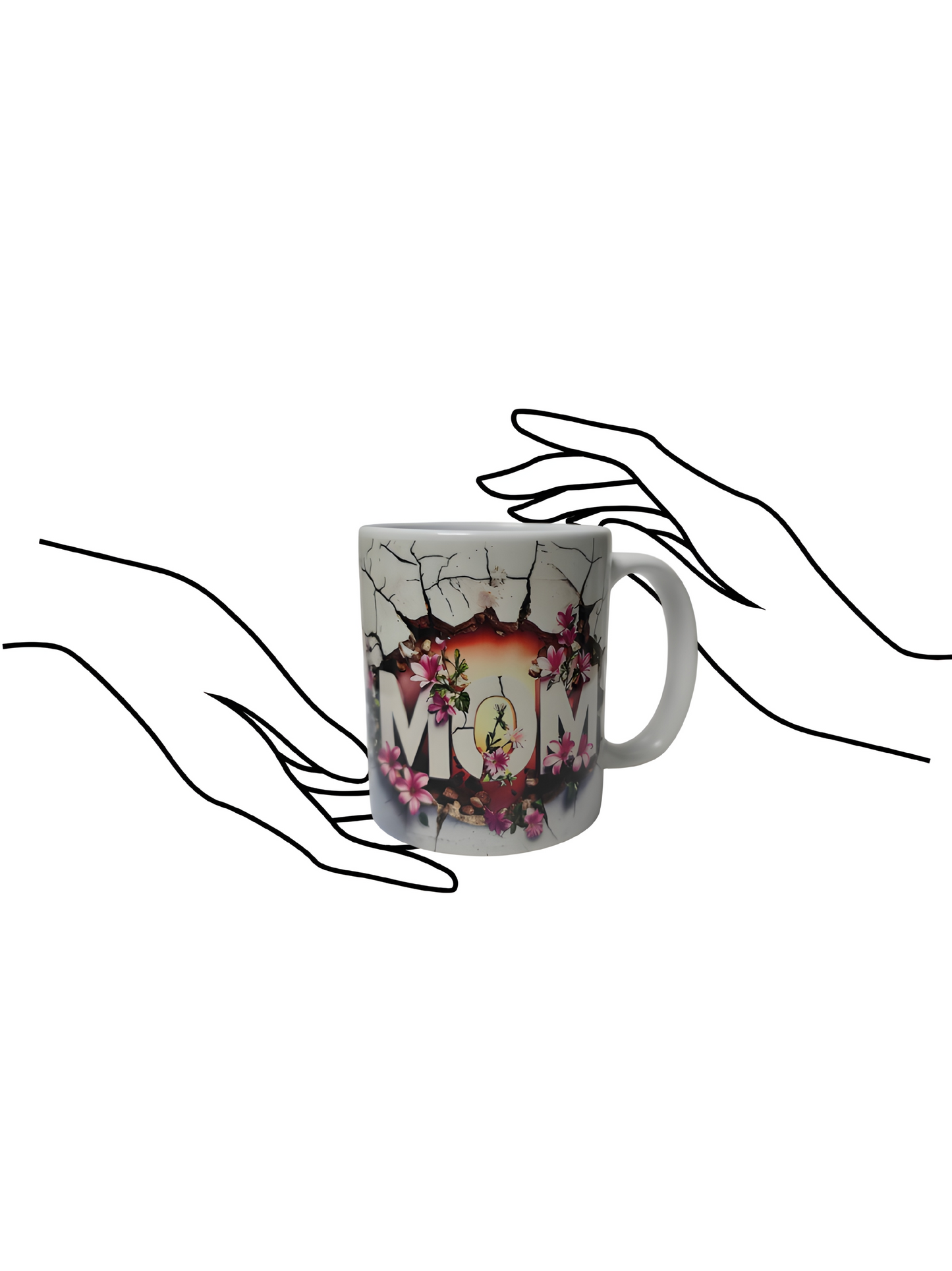 Mom 3D Floral Mug-Stunning Mother's Gift