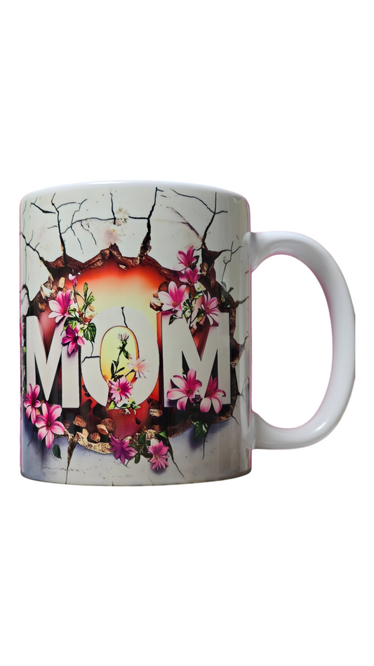 Mom 3D Floral Mug-Stunning Mother's Gift